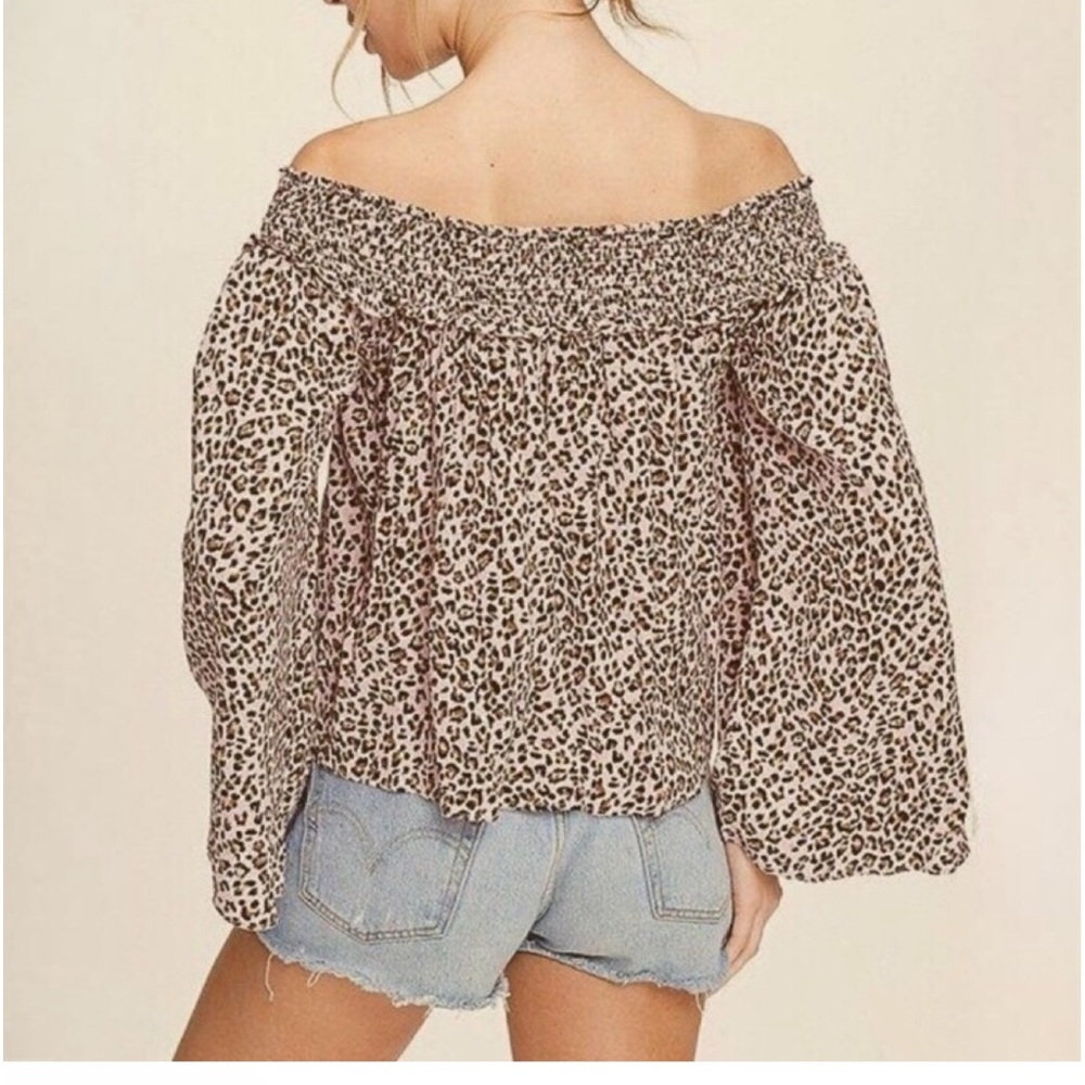 NWT Free People FP Movement Animal Print Boho Top - Picture 3 of 14